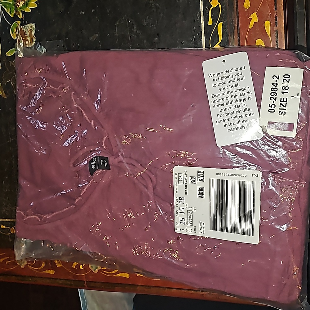 Lovely Mauve Cotton Tiered Layer Dress Size L